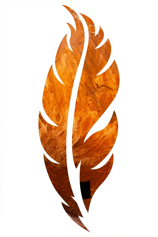 Moving Shadow Catcher, Trademark Logo, Feather Logo, Ruins 13